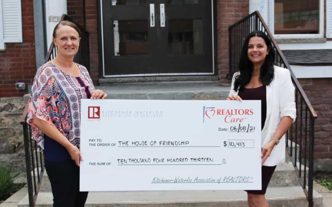 Kitchener-Waterloo Association of Realtors give $10,413 to local shelter