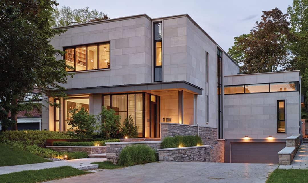 Algonquin rubble stone highlights contemporary Toronto home