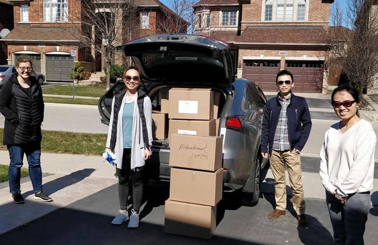 Oakville sales reps Carol Chen and Shawn Fang raise more than $35,000 for healthcare equipment