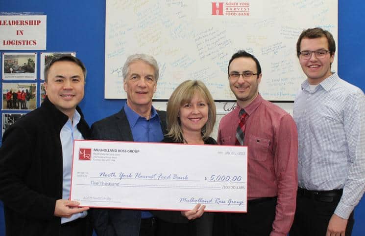 Mulholland Ross Group donates $20,000 to North York charities