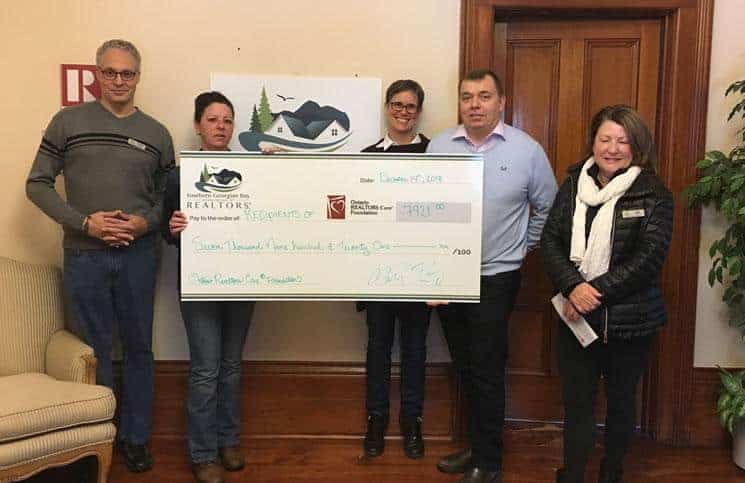 Southern Georgian Bay Association of Realtors donates almost $8,000 to charities