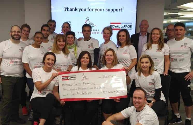 Royal LePage Real Estate Services at Yonge and York Mills hosts Spin for Hope cycling event