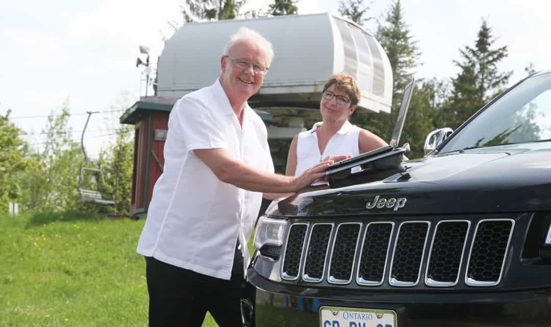 Collingwood sales reps Read Hilton and Gail Crawford hit the road in mobile office