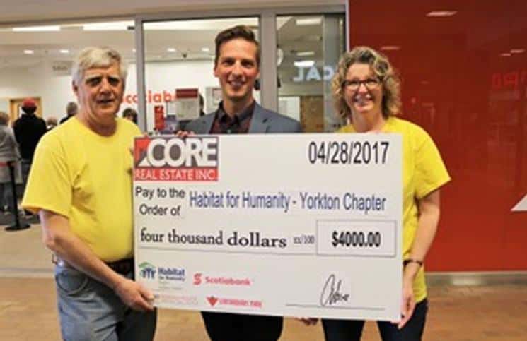 Core Real Estate in Yorkton, Saskatchewan raises funds for Habitat for Humanity