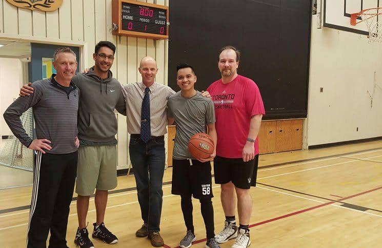 Sutton Premier donates funds and plays basketball