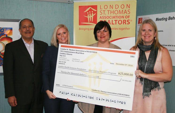 London and St. Thomas Association of Realtors donates $25,000 to eating disorder clinic